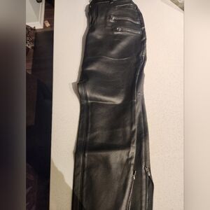 Torrid Black Faux Leather Pants . Skinny Leg with zippers, Zipper Pocket Details
